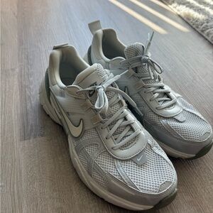 Nike Light Gray and White Athletic Shoes